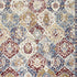 4' X 6' Navy Blue Damask Power Loom Distressed Area Rug